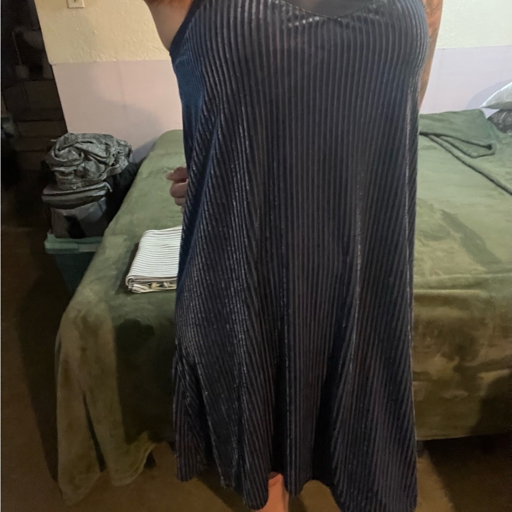 Mudd Blue Striped Midi Dress